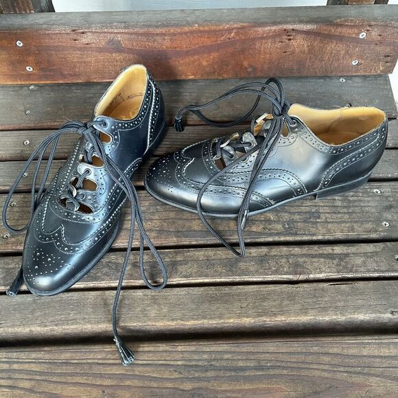 Hector Russell Kiltmaker Oxford Open Lace Leather Shoes Men\'s Size 11 main image 4